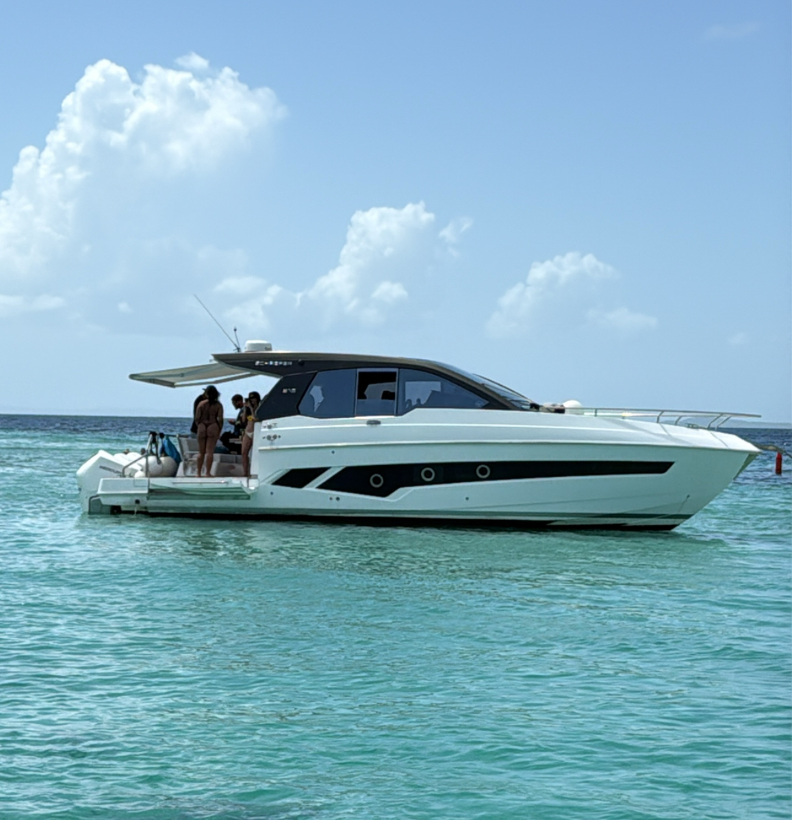 Schaefer 45ft luxury sport yacht docked at San Juan Bay Marina