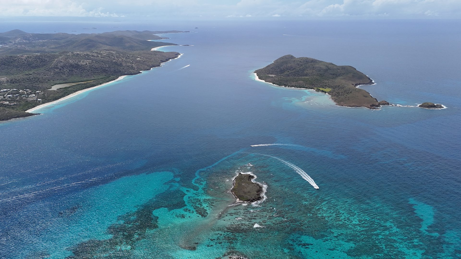 Culebra island aerial — private boat charter Puerto Rico