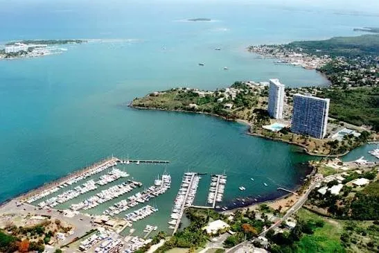Classic aerial of Villa Marina, Fajardo, Puerto Rico