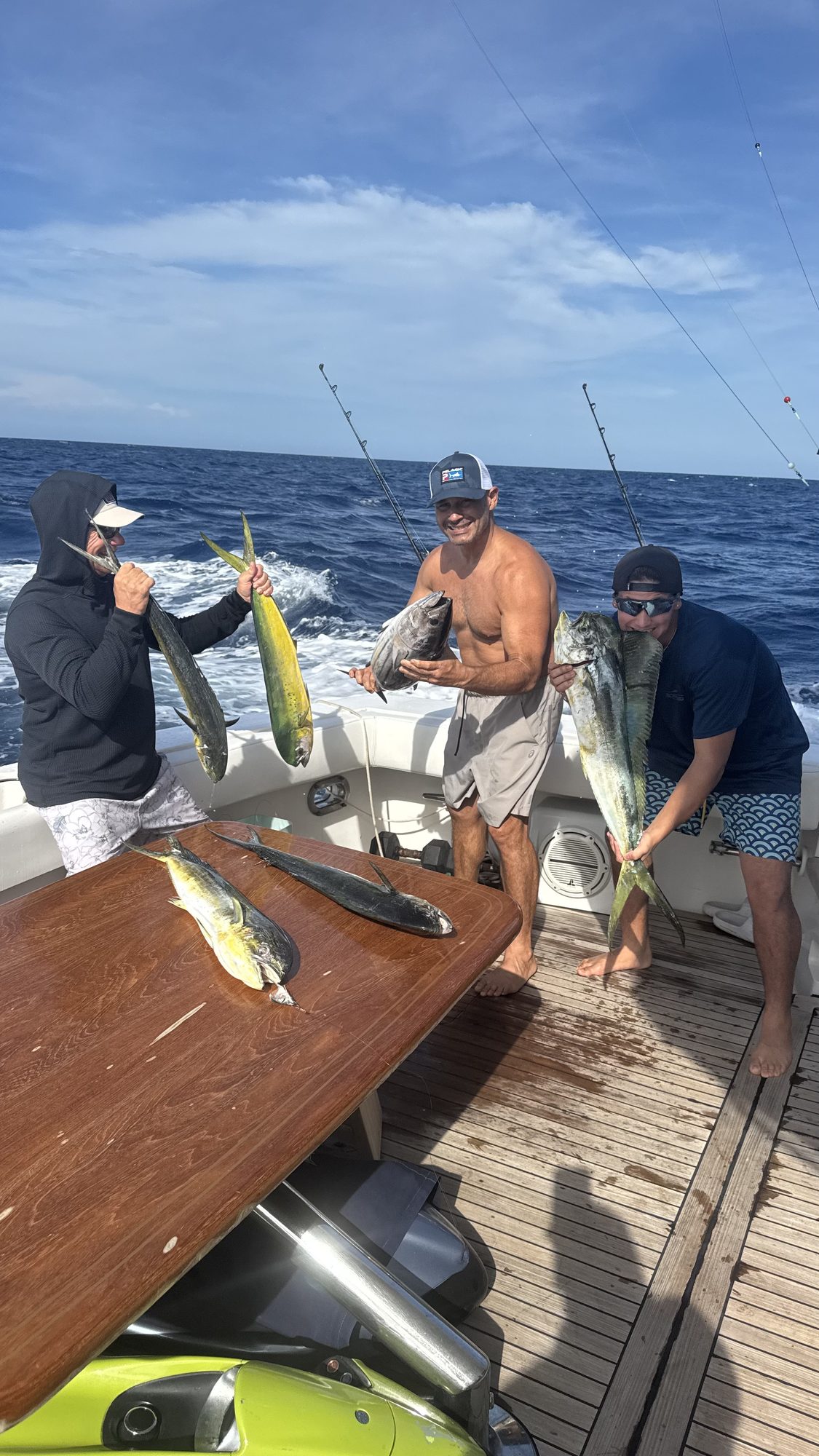 Birthday cake and decorations for an onboard celebration in Puerto Rico