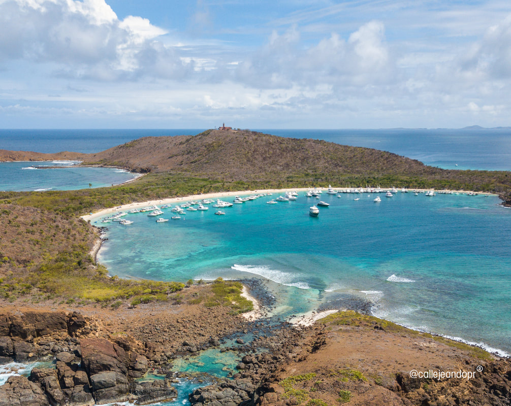 Culebrita Island lighthouse and tidal pools