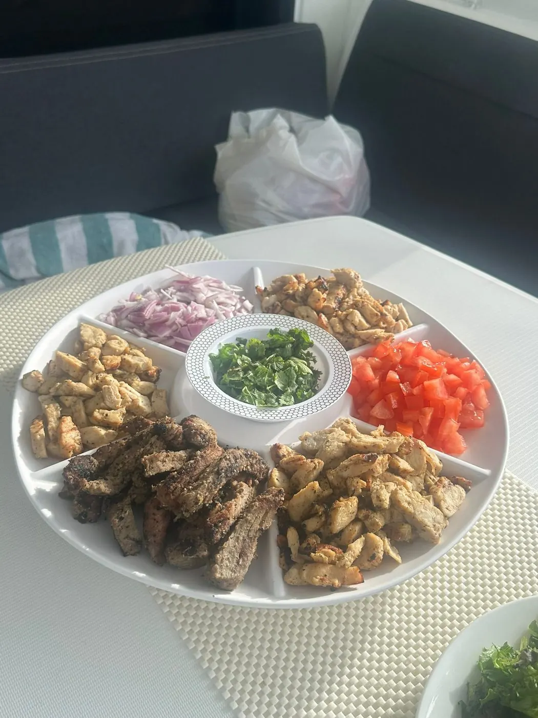Catered lunch platter aboard the catamaran
