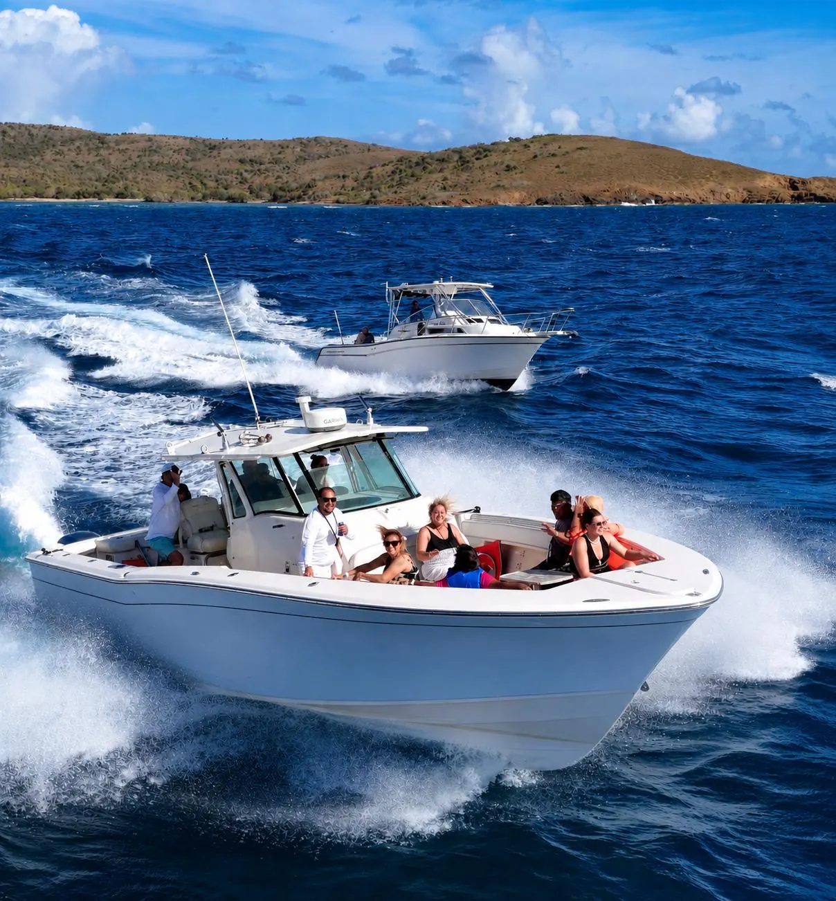 Grady White 38 cruising in Puerto Rico