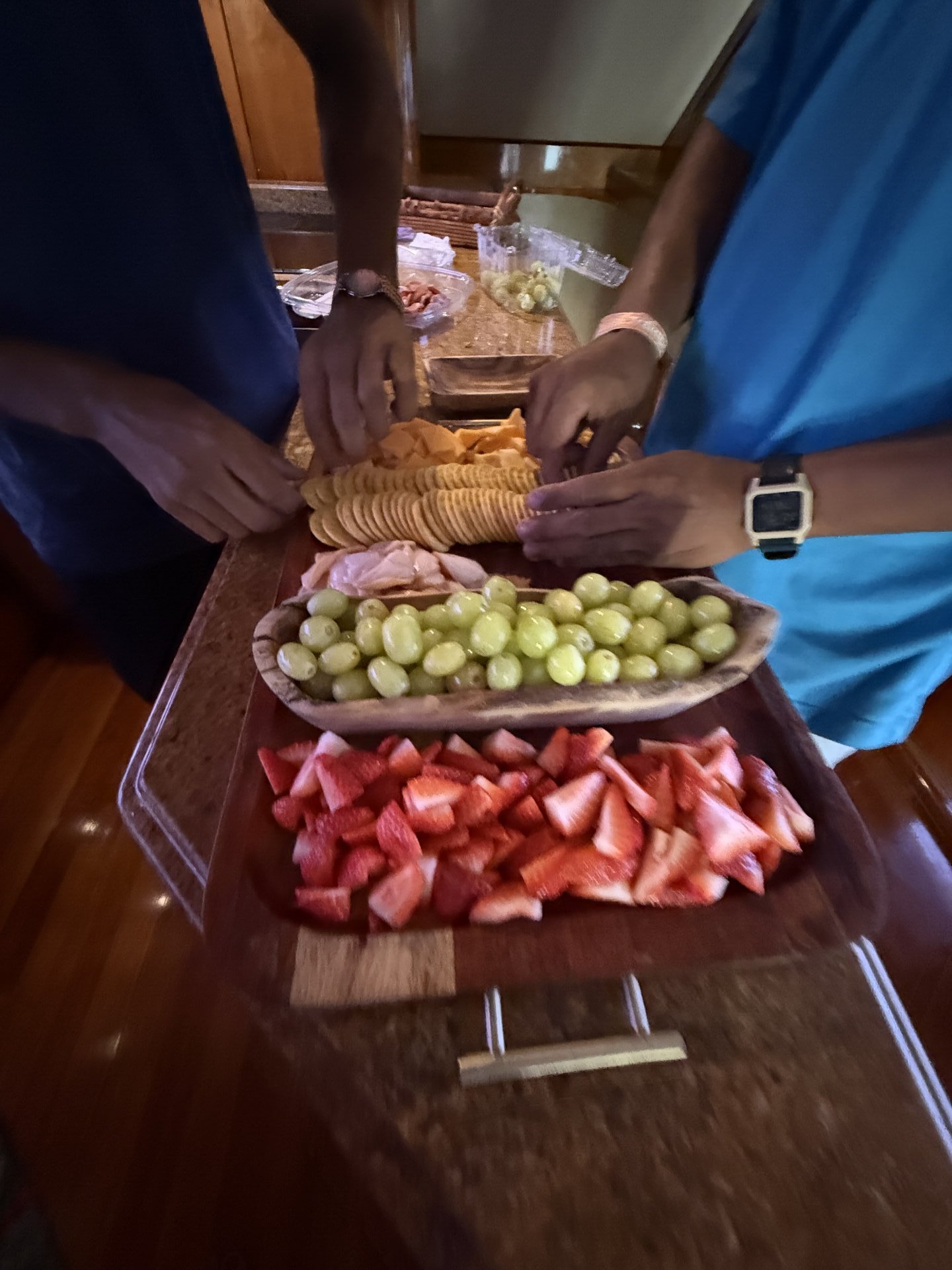 Fresh fruit and snacks prepared by the Boating Puerto Rico crew