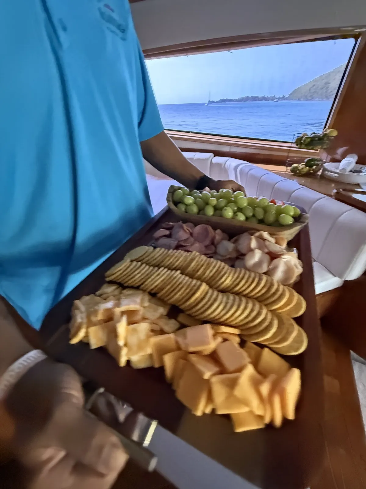 Fresh fruits and snacks included on every charter